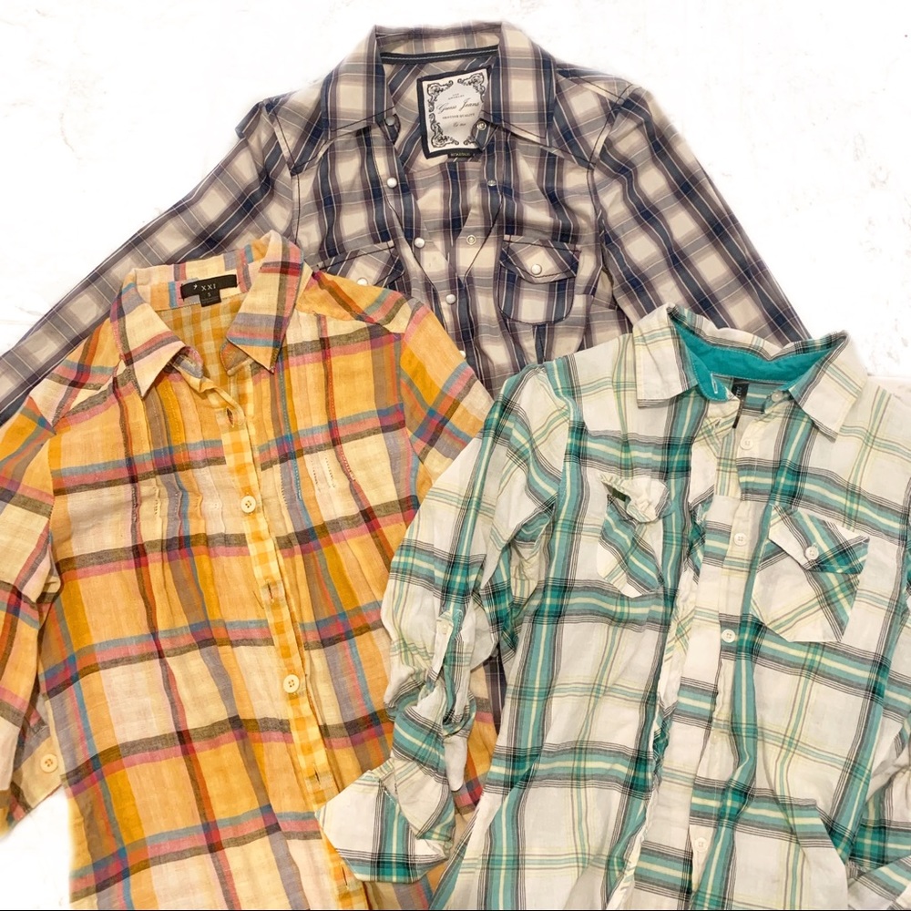 Lot of 3 flannels